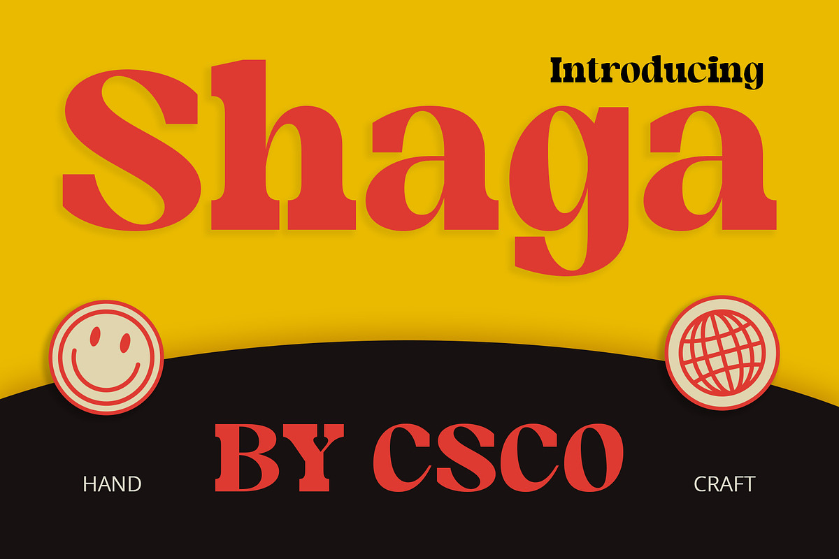 Shaga – Fun Serif, a Serif Font by Craft Supply Co. (Photo 1 of 8)