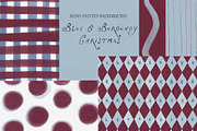 Hand-Painted Blue Burgundy Christmas, an Object Graphic by Lana Elanor (Thumbnail 8 of 24)