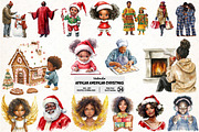 African American Christmas Clipart, an Illustration by Pixels.Craft (Thumbnail 1 of 7)