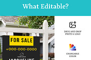 Customizable Real Estate Yard Sign, a Poster Template by SmmrDesign (Thumbnail 3 of 5)