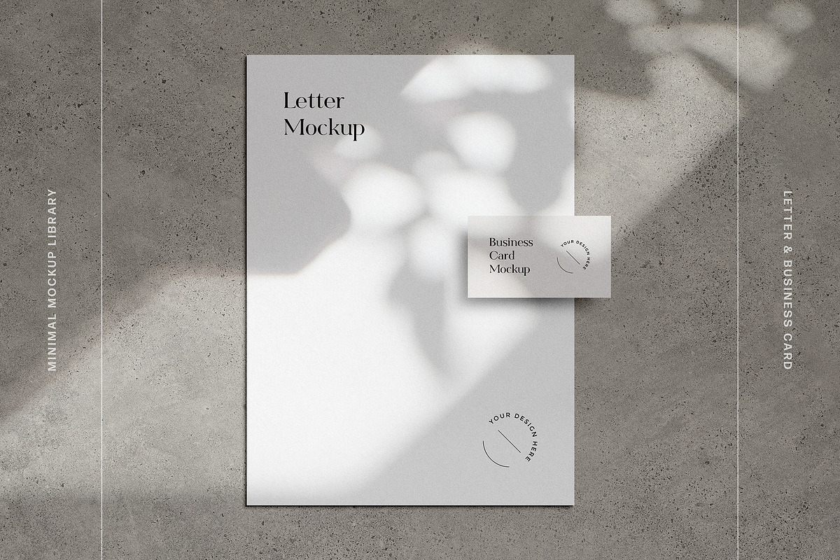 US Letter & Business Card Mockup, a Product Mockup by Design Squad (Photo 1 of 5)