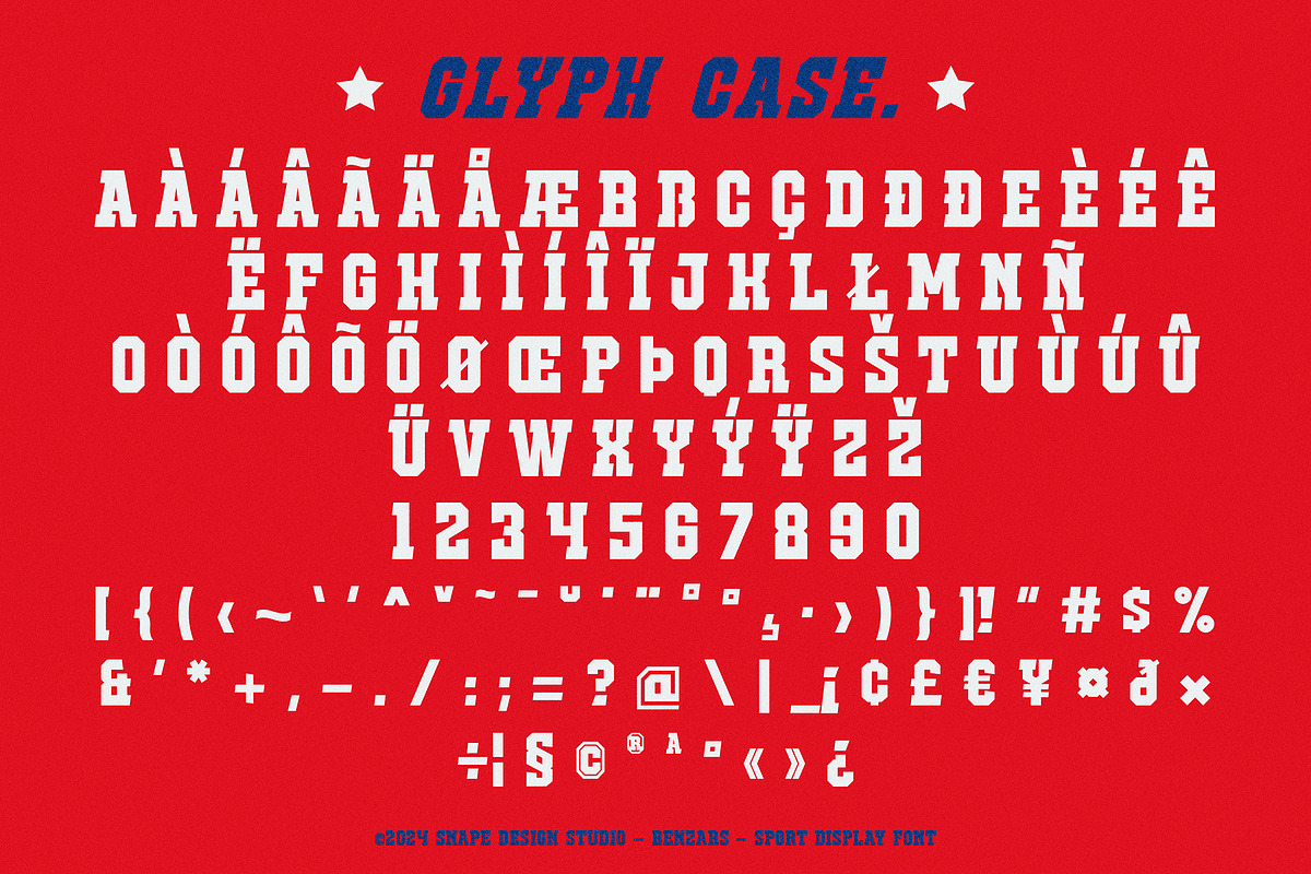 Benzars - Sport Display Font, a Serif Font by Snape Design Studio (Photo 6 of 12)