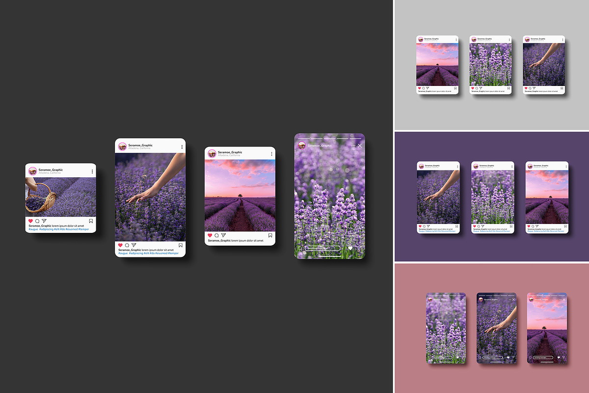 Instagram Post Mockup, an iPhone Mockup by seramoe (Photo 1 of 5)