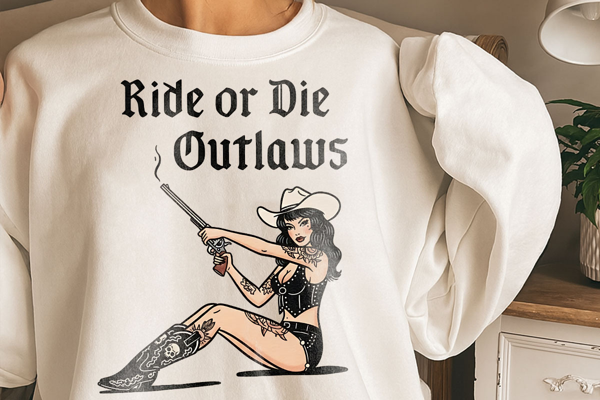 Retro Pin-Up Cowgirl Clipart Bundle, a Graphic by GlitterCraft (Photo 50 of 61)