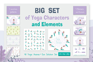Huge yoga set in trendy style