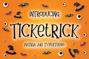 Ticketrick - Halloween Fonts, a Slab Serif Font by Patria Ari (P4tcreativa) (Thumbnail 1 of 7)