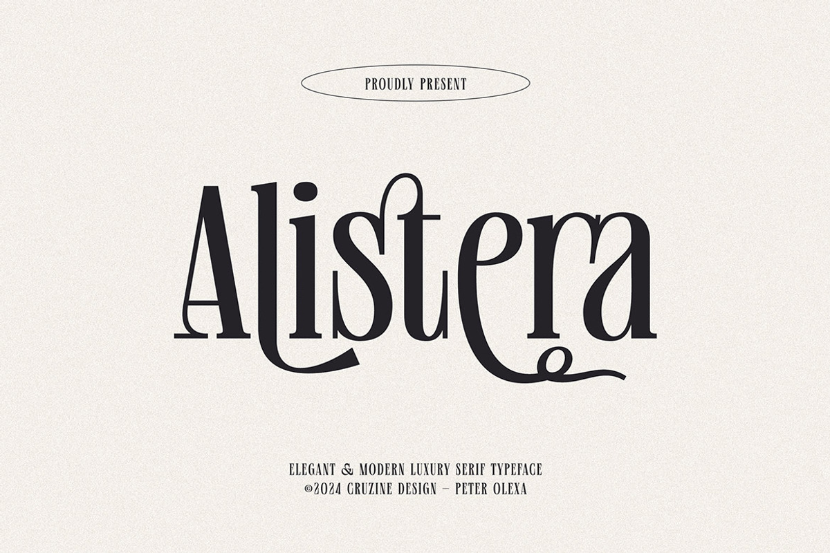 Alistera, a Serif Font by Cruzine (Photo 1 of 8)