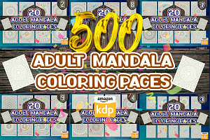 500 UNIQUE MANDALA COLORING PAGES