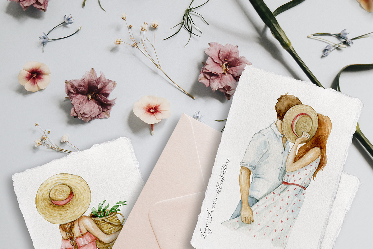 MIDSUMMER watercolor collection, a Person Illustration by long summer (Photo 5 of 15)