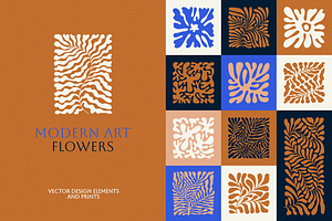 Modern Art Flowers, Prints And Cards