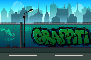 2d Graffiti Seamless Background