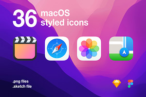 36 MacOS Styled Icons