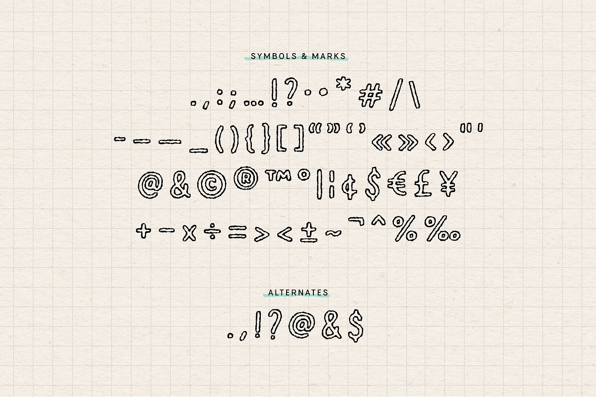 Elastique Stylo Spike - Outline Font, a Slab Serif Font by type peace (Photo 13 of 14)