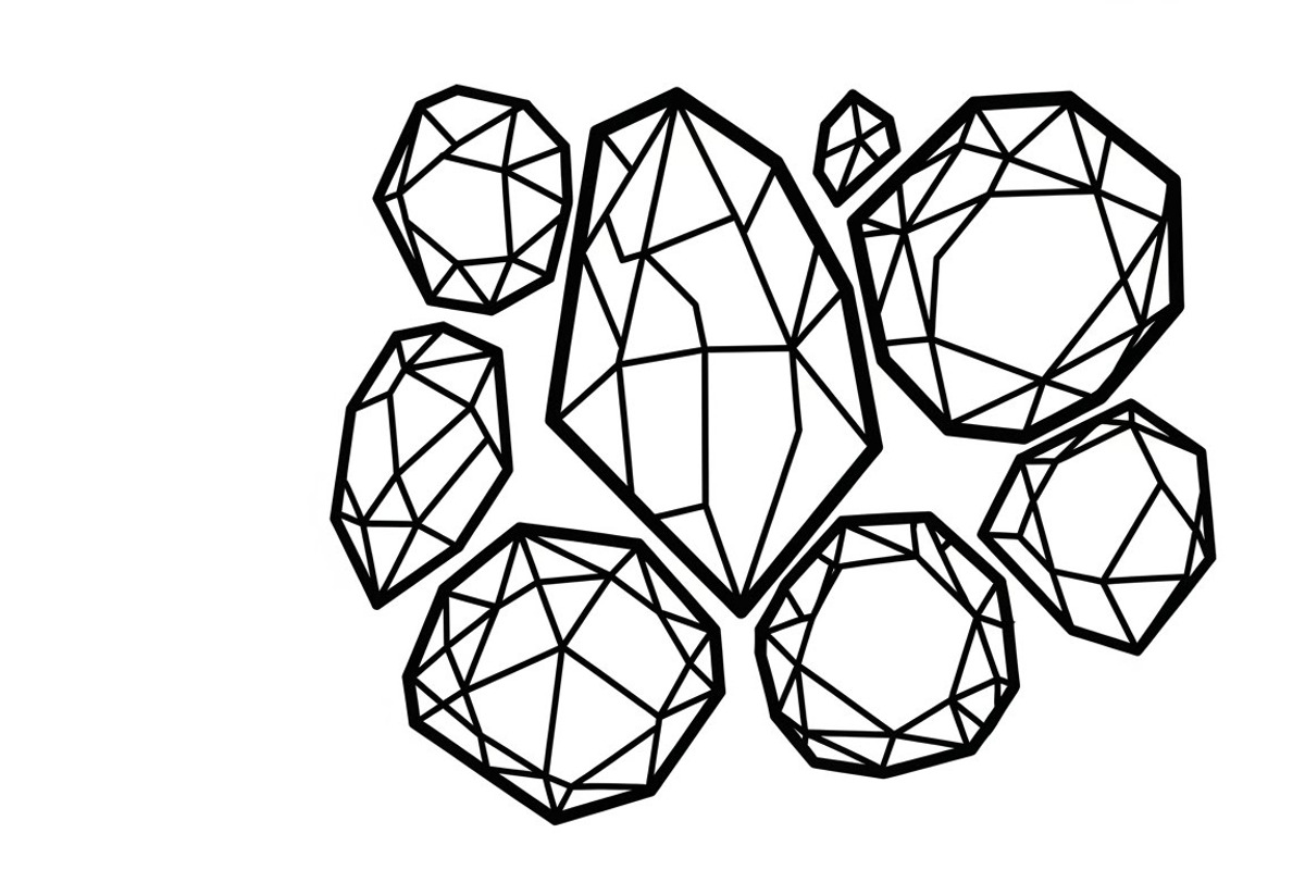 crystal and gemstone coloring pages, an Illustration by Amazin_art (Photo 20 of 25)