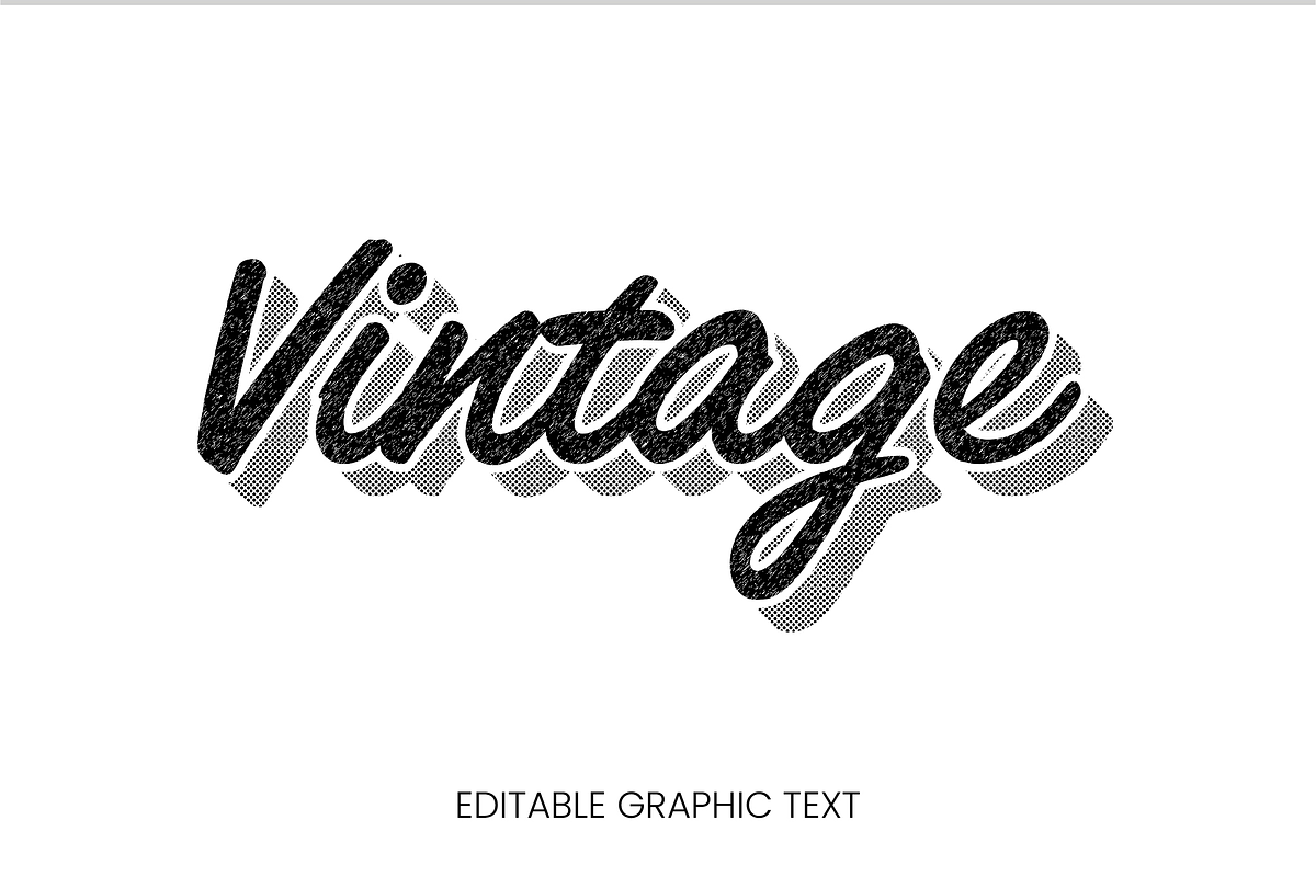 Retro Halftone Script Text Effect preview 2