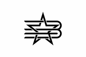 Letter B Star Logo Design, a Branding & Logo Template by Buqancreative