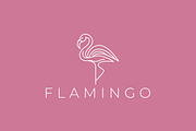 Flamingo Logo Line Silhouette Tropic, a Branding & Logo Template by Signatoro (Thumbnail 2 of 2)