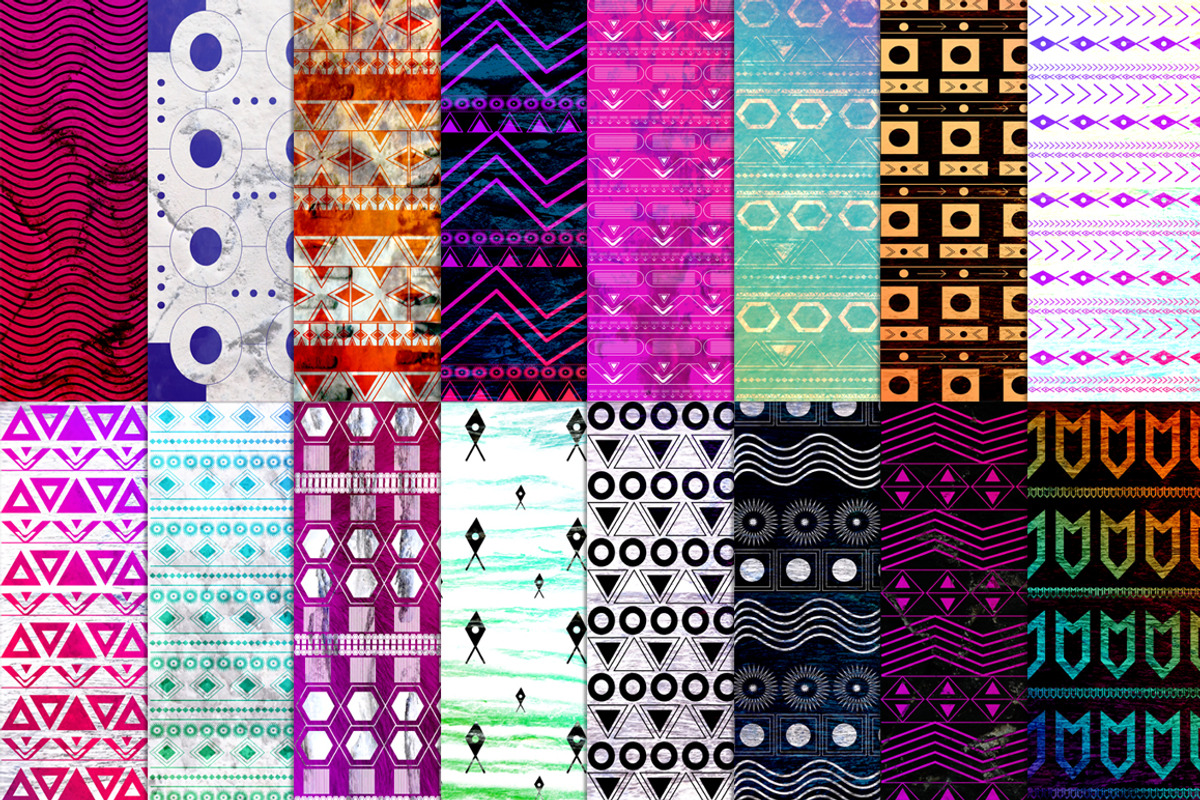 48 Tribal Pattern Textures, a Pattern Graphic by Designbase (Photo 3 of 5)