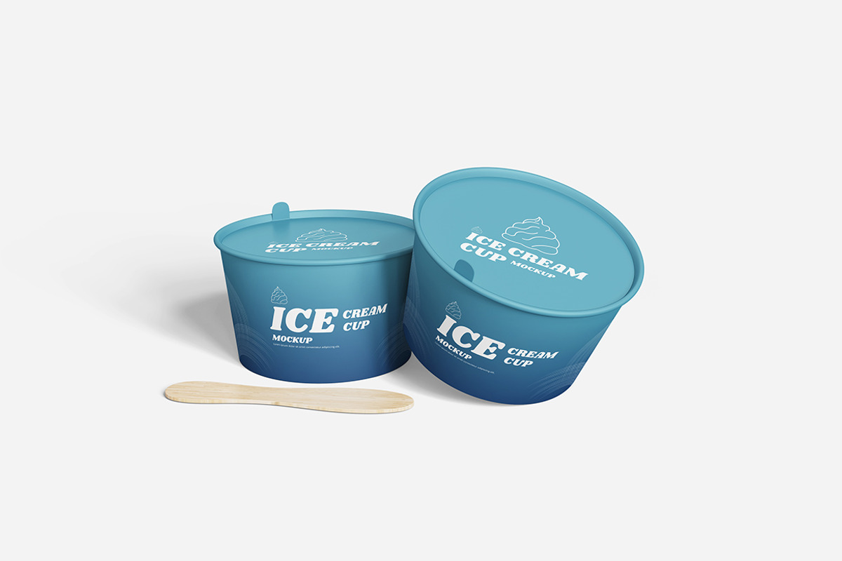 Ice Cream Cup Mockup, a Product Mockup by bimockup (Photo 2 of 6)