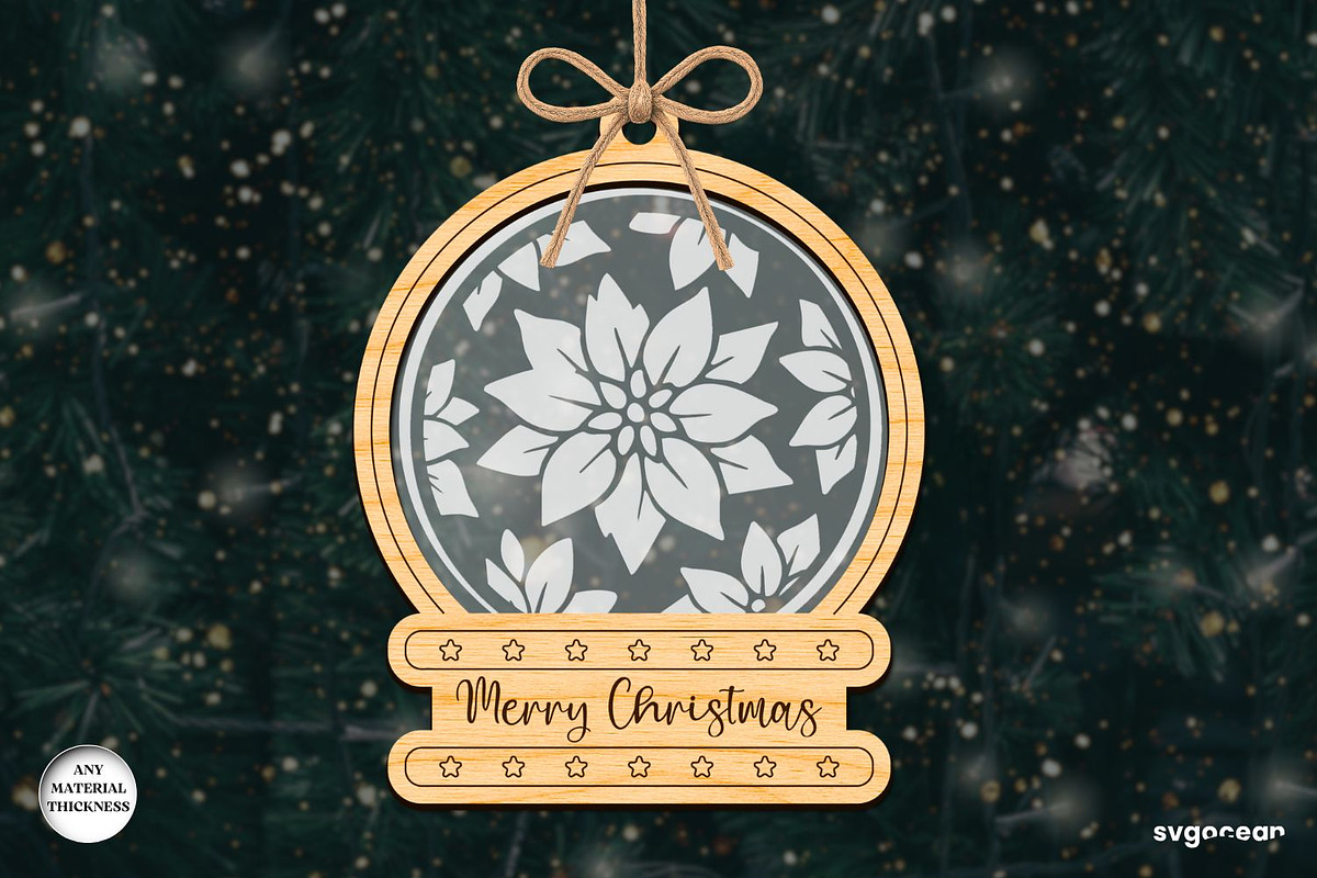 Christmas Snowglobe Ornaments SVG, a Decorative Illustration by svgocean (Photo 12 of 13)