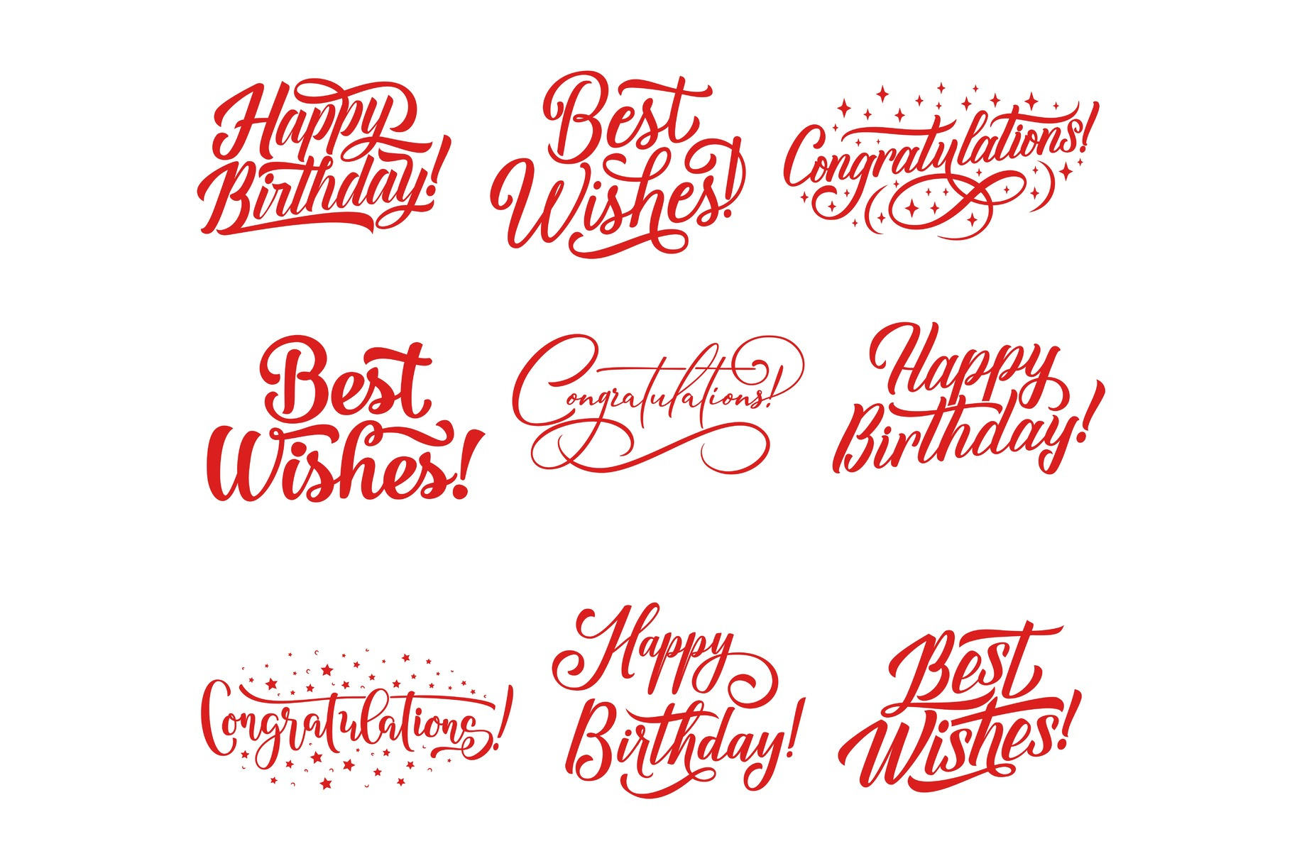 Congratulations lettering for greeting card design, a Decorative ...