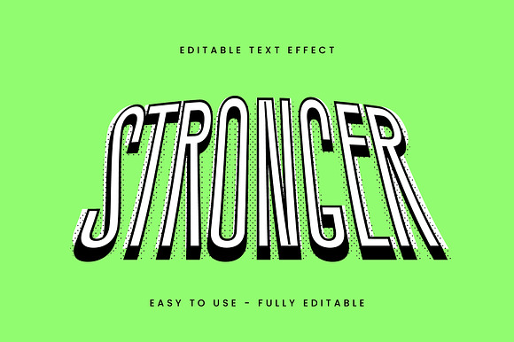 Bold Retro Elongated Text Effect preview 4