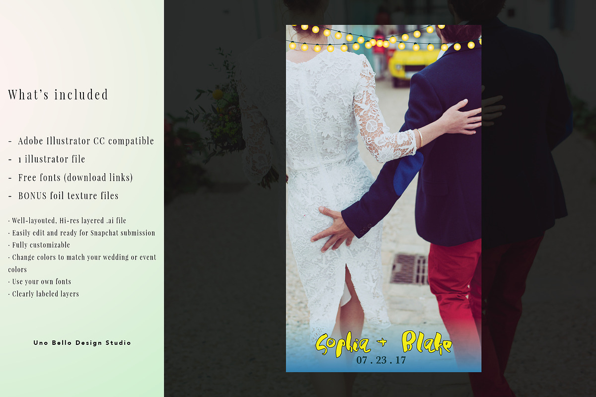 Kylie Wedding Geofilter, a Social Media Template by Uno Bello Design Studio (Photo 3 of 3)