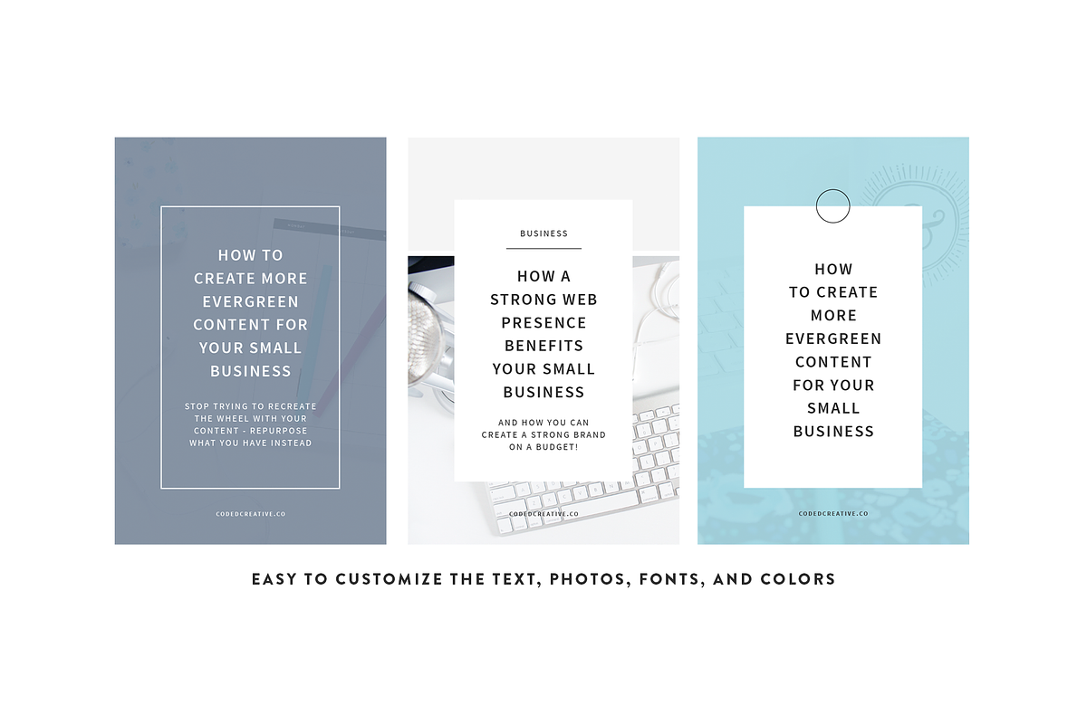 Olivia Pinterest Templates, a Social Media Template by Coded Creative (Photo 2 of 6)