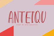 ANTEIQU Handwritten Playful Font, a Handwritten Font by NTC Graphic (Thumbnail 1 of 6)
