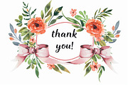 Watercolor Floral Thank You Cards, an Illustration by BIPLOB EXPERT (Thumbnail 3 of 13)