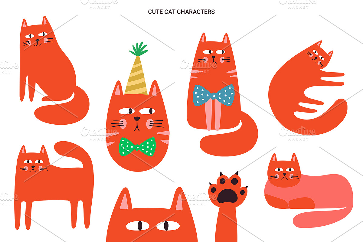 Meow Collection, an Animal Illustration by piyacler (Photo 3 of 4)