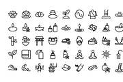 50 Zen Meditation & Wellness Icons, an Outline Icon by Icons Drop (Thumbnail 2 of 2)