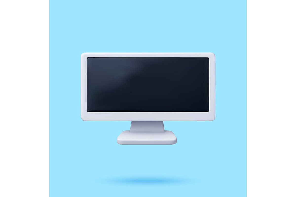 3D Desktop computer monitor with, a Technology Illustration by Abscent (Photo 1 of 3)