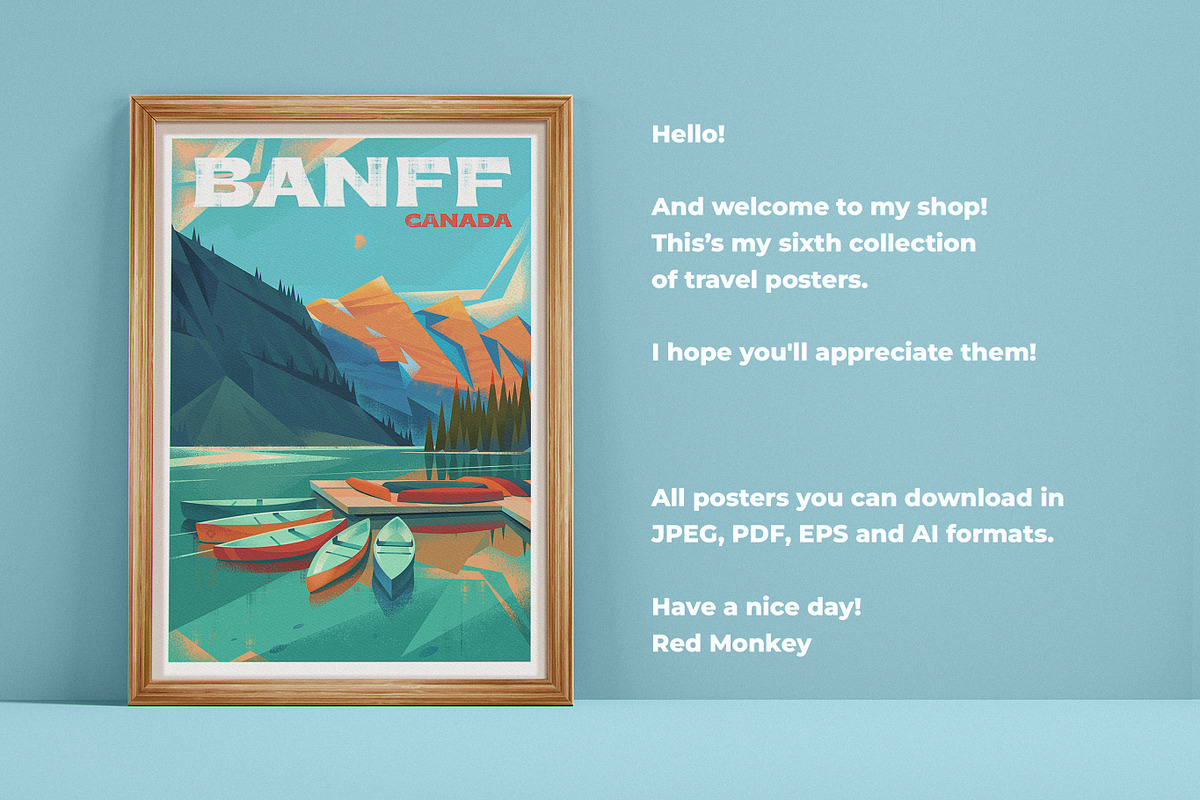 Travel posters. Part 6., an Illustration by Red Monkey (Photo 2 of 13)