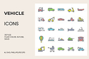 Vehicle Icons, a Duotone Icon by Jaruka (Thumbnail 1 of 4)