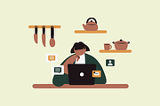 Workaholic Life Illustration, a Work Illustration by Jump Studio (Thumbnail 5 of 10)