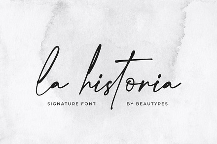 La Historia - a signature font, a Handwritten Font by Beautypes