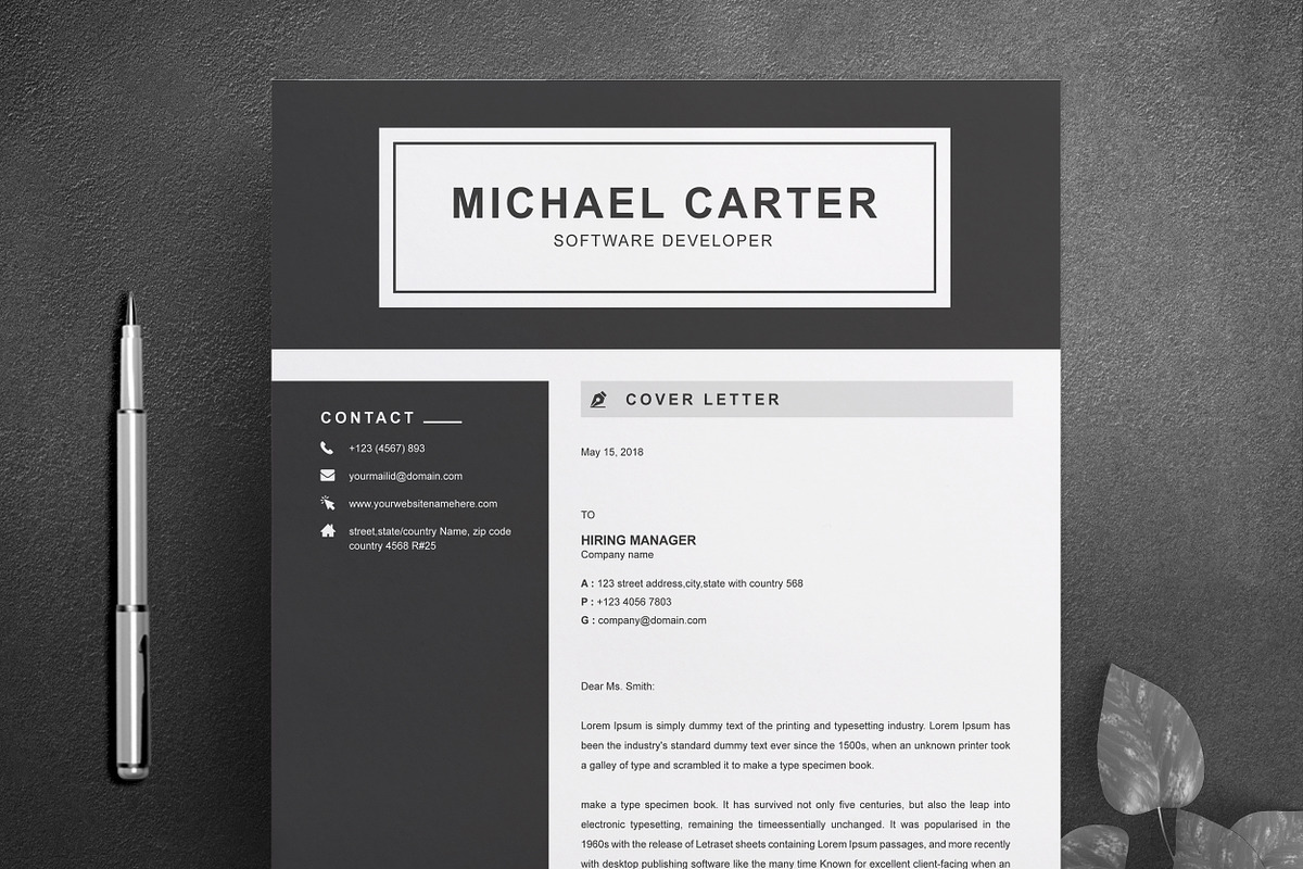 Resume, a Resume Template by ResumeInventor (Photo 4 of 6)