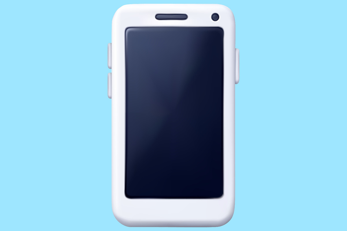 3D blank smartphone icon, an Object Illustration by Abscent (Photo 2 of 3)