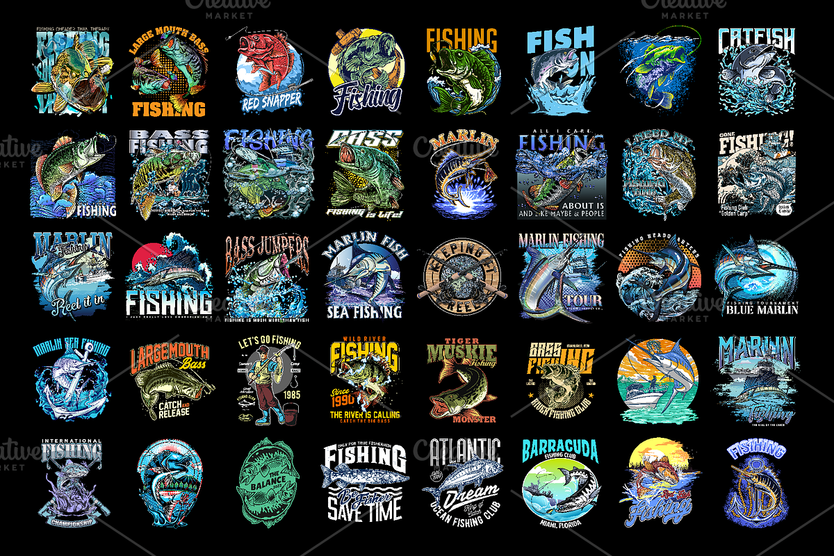 40 Fishing Design Bundles, a Graphic by FzyDESIGN (Photo 2 of 2)