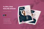 Floral Pink - Resume, a Resume Template by StreaksideStd (Thumbnail 2 of 2)