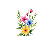 Vibrant Watercolor Floral Bouquet Bu, an Illustration by BIPLOB EXPERT (Thumbnail 6 of 14)