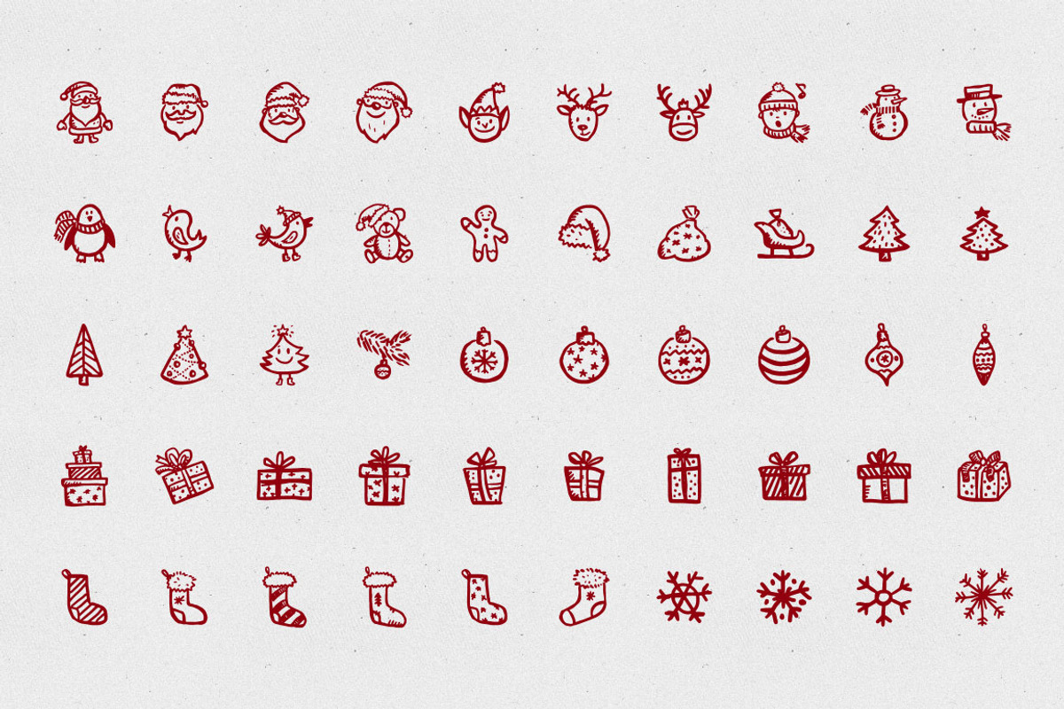 Merry Icons: 100 Christmas icons, an Icon by Hand-Drawn Goods (Photo 2 of 4)