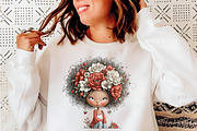 Whimsical spring girls clipart, an Illustration by SinaCreation (Thumbnail 6 of 11)