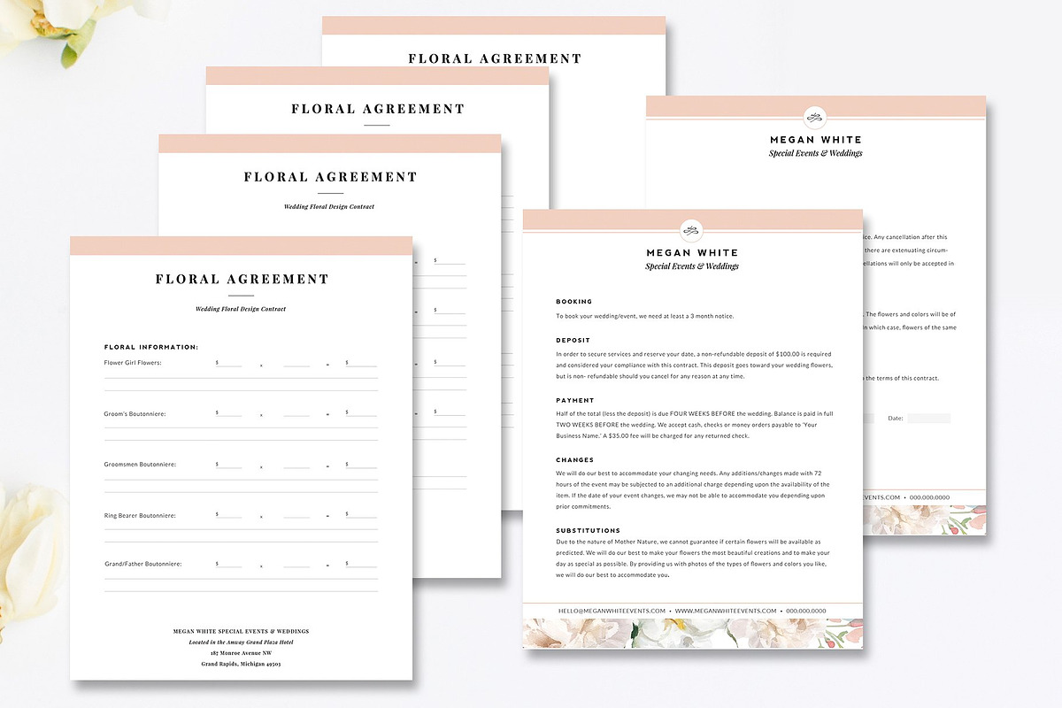 11 Piece Florist Marketing Set, a Stationery Template by Marham Labeling Co (Photo 2 of 12)