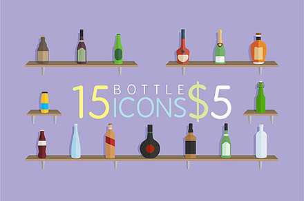 Famous Bottles - Icon Set