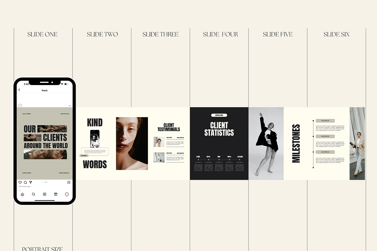 Modern Instagram Carousel Canva, a Social Media Template by Branding Babe Co. (Photo 8 of 9)