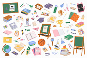 100+ School Supplies Clipart Kit, an Education Illustration by IuliiaSavko (Thumbnail 7 of 8)