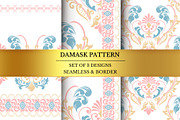 Damask Pattern Set - Ornate Floral, a Pattern Graphic by wind mill (Thumbnail 1 of 4)