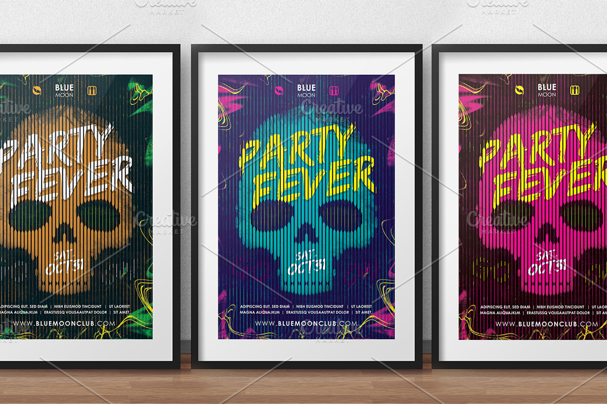 Skull Party Poster, a Flyer Template by SNK's (Photo 4 of 5)